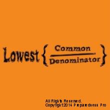 lowest common denominator