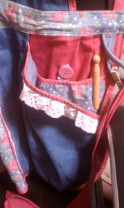 Close up of Susanne's apron